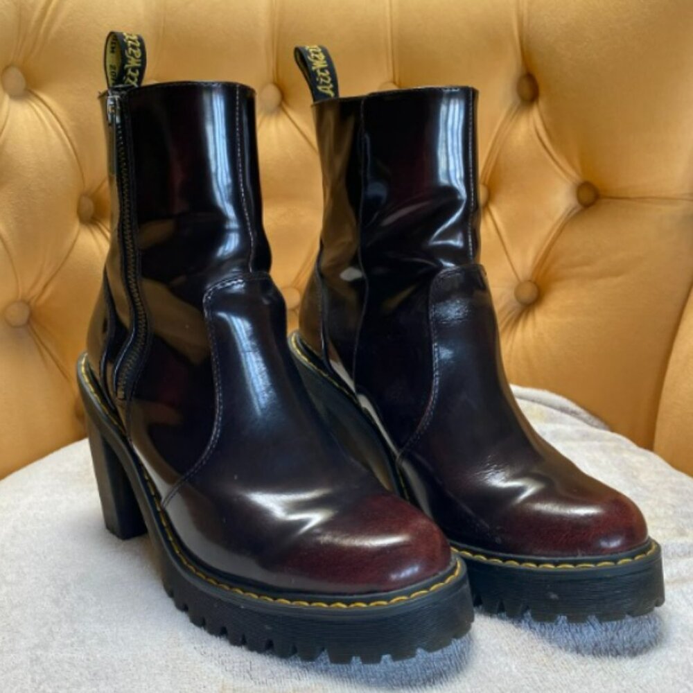 Dr. Martens Magdalena II Arcadia Platform Heeled Boots – Cherry Red